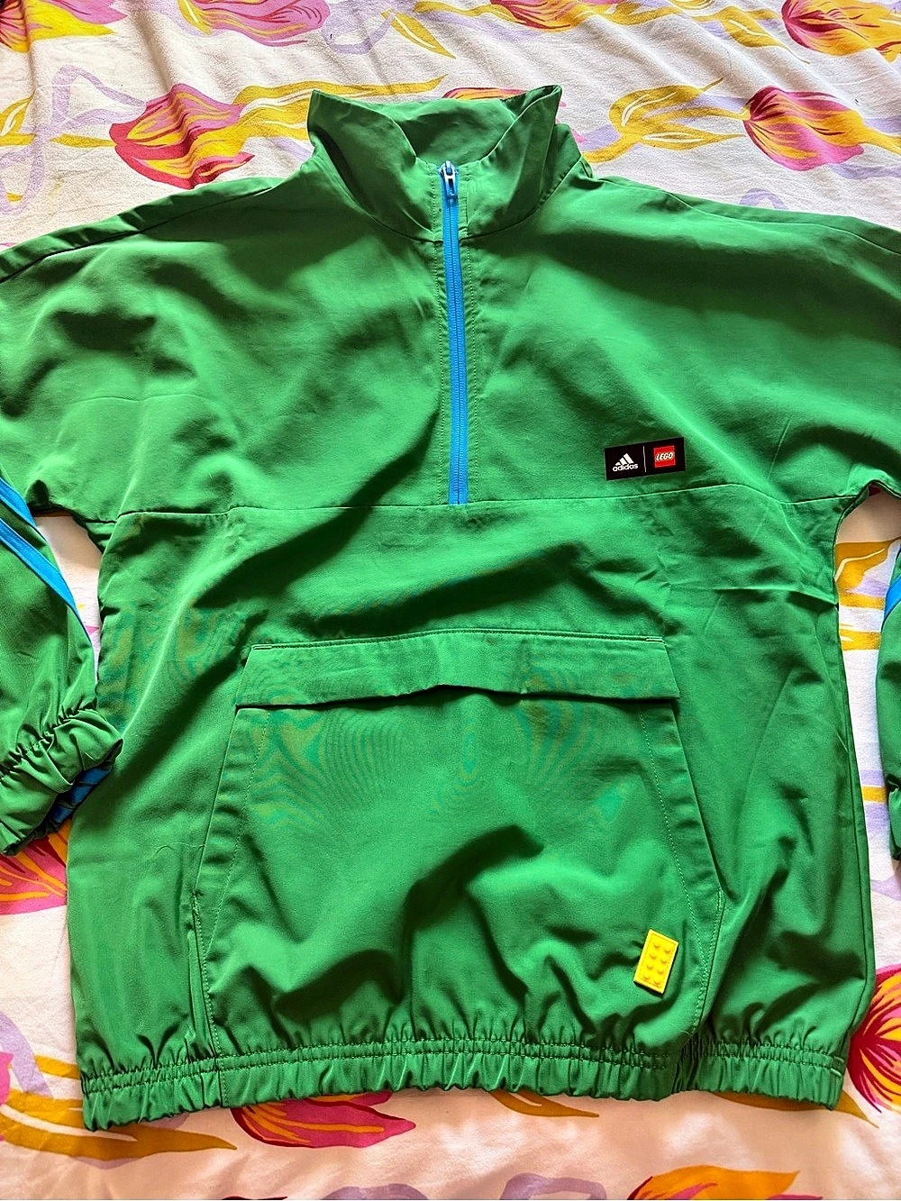 Adidas x Classic LEGO Half-Zip Windbreaker Green & Blue